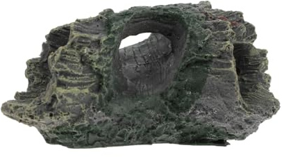 ibasenice Resin Craft Aquarium Ornament Baumstumpf Fischversteck Landschaft Deko für Fischbecken Sicher Natürliche Aquaristik Dekoration