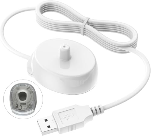 for O-ral B Charger Inductive Electric Toothbrush Replacement Charger Base Compatible with B-raun O-ral B Type 3757 Charging Base USB Electric Toothbrush Charger Adapter