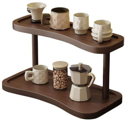 Mug Holder Stand - Cup Storage Rack for Home and Office | Durable Wood Design with Space-Saving Vertical Arrangement, Keeps Coffee, Tea, Espresso Mugs Organized Accessible