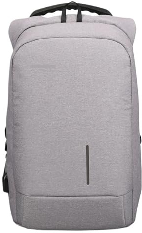 YXINAER Laptop ryggsäck 15-tums laptop ryggsäck för män, multifunktionell, vattentät, affärslaptop ryggsäckar, USB-laddningsväskor, stöldskydd, ljusgrå, 15, Klassisk