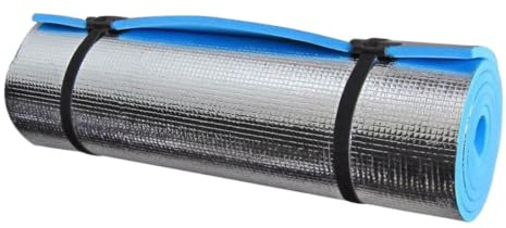 Estera de yoga - Almohadilla de ejercicio de espuma EVA gruesa | Estera de | Acolchado de rebote suave, superficie de película de aluminio, diseño plegable ligero, estera de entrenamiento resistente a