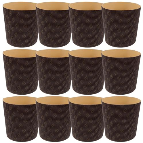 DIYEAH Molde para Bizcocho de Papel Marrón Resistente Grasa, 25 Piezas, Multifuncional para Hornear en Casa y Fiestas Elegantes