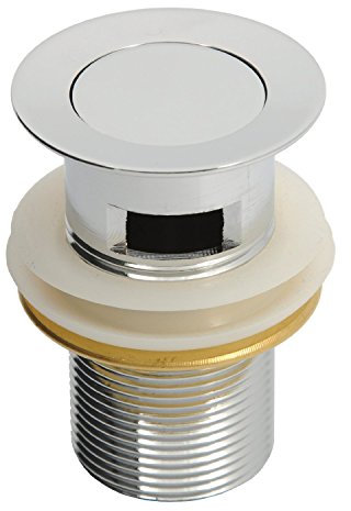 Housler® Bonde clic-clac chromée à fente pour lavabo (avec trop-plein)