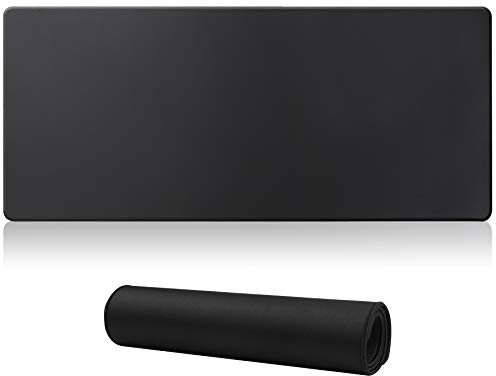 Jahosin Grand tapis de souris de jeu avec bords cousus, [70x30 cm] tapis de souris étendu avec base en caoutchouc naturel antidérapante pour joueur/bureau/bureau/maison-70x30 Blackfr