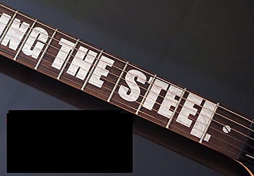 myrockshirt Wunschtext Name Griffbrett Aufkleber Sticker Set für Gitarre Bass Gitarren Hals Universal passend