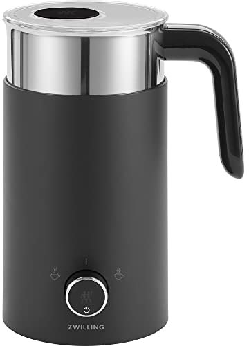 ZWILLING Enfinigy Milk Frother, Hot and Cold Foam Electric Milk Frother, Velvety, Creamy Microbubbles for Milk and Plant-Based Milk Substitutes - Black