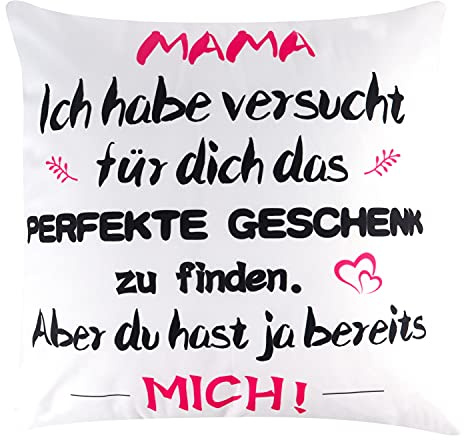 Rebundex Mama Geschenke für Kissenbezug Muttertags | Weihnachtsgeschenke für Mama Geburtstagsgeschenk für Mutter Muttertagsgeschenke Kissenbezug für Cama Sofá Silla 50cm*50cm