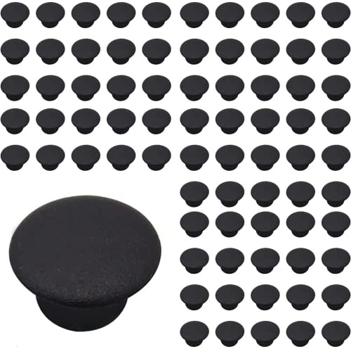 ZoeTekway Blindstopfen 165 Stück 6 mm Schwarz Abdeckstopfen Möbellochabdeckung, Abdeckkappen für Bohrlöcher, Lochkappen, Abdeckkappen für Schrauben Möbel