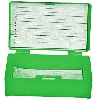1Stück Mikroskop-Objektträger Aufbewahrungsbox Slide Box Kunststoff Glas Vorbereitet Mikroskop-Objektträger-Aufbewahrungsbox Für 12 Stück Glasobjektträger