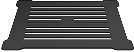 nuie STW002S Modern Bathroom Slimline Shower Tray Waste & Grill Top, 115mm, Black/Black