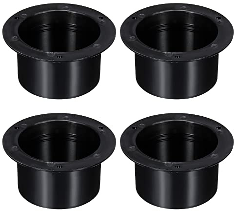 PATIKIL 3 Inch Duct Connector Flange, 4 Pack Exhaust Hose Flange ABS Round Air Duct for Heating Cooling Ventilation System