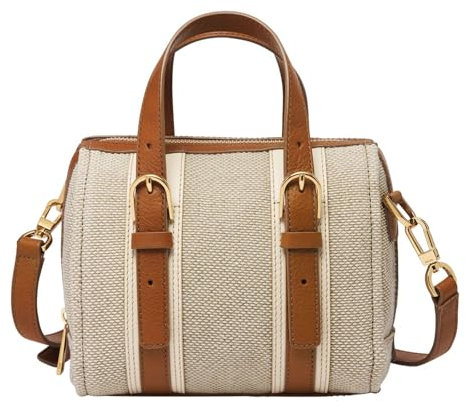 Fossil Damen Carlie Satchel, Light Brown, 19.05cm L X 12.06cm W X 17.14cm H EU