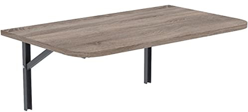 AKKE Wandklapptisch mit abgerundete Ecken für Küche Zimmer Wohnzimmer Kinderzimmer 90 cm x 50 cm, Wandtisch klappbar, Klappbarer Wandtisch Küchentisch Kindertisch, Klapptisch Klappschreibtisch Küche
