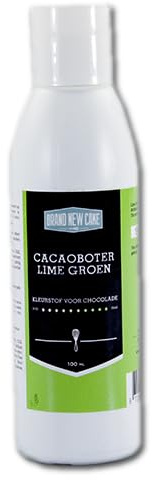 BrandNewCake® Burro di Cacao Colorato Verde Lime 100ml - Colorante per Cioccolato - Colorante Alimentare Commestibile