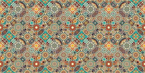 HUBDECO - Teppich - Küchenteppich - Badezimmerteppich - Badteppich - Küchenläufer - Teppich Läufer - Teppich Küche - PCV, Vinyl - rutschfest - Buntes Patchwork - 50x100cm