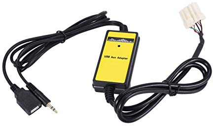 Qoekacy Adattatore per lettore MP3 USB AUX Cambio CD Musica Digitale per Auto 3,5 mm per interfaccia 2/3/5/6/CX7/MX5/MPV/Miata/Tribute /RX8