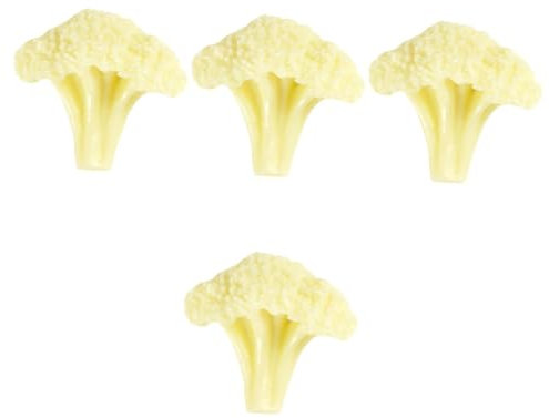 STOBAZA 4 Stück Blumenkohl-Modell tischdeko esstisch Tischdekoration Brokkoli Attrappe Simulation Brokkoli Simulationsgemüse Kunstgemüse künstliche Brokkolischeibe dekorativer Brokkoli PVC