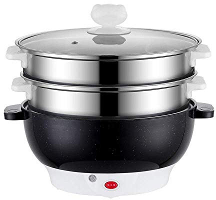 Pentola Cucinare, pentola elettrica Multifunzionale, pentola riscaldante, Macchina stufati elettrici, pentola Calda, tagliatelle, Uova, zuppe, vaporiera, cuociriso