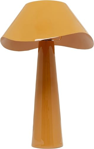 Kare Design Tischleuchte Cloudy, Rund, Orange, Tischlampe, Stahlgestell, Metall Schirm, kein Leuchtmittel inklusive, E14, Wohnzimmer, Retro Lampe, Designer Leuchte