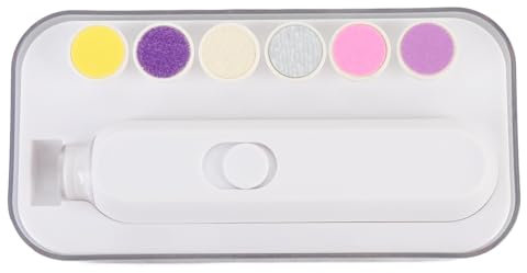 Elektrischer Baby-Nagelschneider, Sicherer Baby-Nagelschneider, Elektrische Nagelfeile für Kleinkinder, Baby-Nagelfeilen-Set mit Licht und 6 Schleifköpfen für Zehennägel und