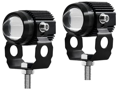 Focos LED Motocicleta Bombillas Faros Delanteros De Moto, Luz Antiniebla, Lente De Proyector, Luz Auxiliar De Dos Colores, 70 W, 12 V, Accesorios Luces indicadoras Motocicleta