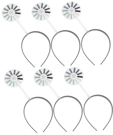 HAMPPLIES 6 St Roterande Loading-symbol Hårband för Kvinnor Humoristiskt och Lättviktigt Partyaccessoar med Ögonfallande Design Quirky och Huvudband för Festliga Tillfällen