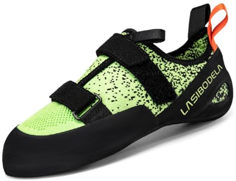 ZHENSI Klätterskor Herr Professionella Bouldering Sneakers Mesh Lättvikt För Inomhus Utomhussport,Green,40 EU