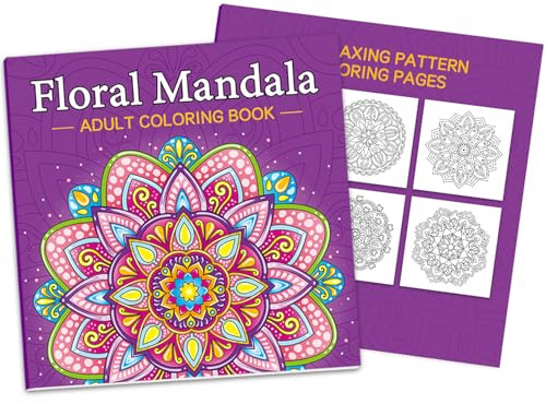 HhBdy Mandalas Colorear Adultos, Libro para Colorear Adultos Descompresión 32 Patrones Diferentes Coloring Book Diseño Mandalas Exquisito para Reducir Estrés Relajarse y Aliviar la Depresión