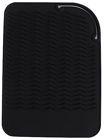Silikonmatte für Haarstyling-Werkzeuge, sichere, praktische Isoliermatte für Glätteisen, Hitze, Locken, Salon, rutschfest, flexibel, Silikon-Schreibtischschutz