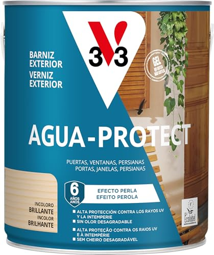 V33 Barniz Exterior Agua Protect Brillante Incoloro 2,5L