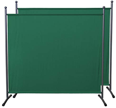 QUICK STAR 2 Stück Paravent 180 x 178 cm Grün - Raumteiler Stellwand Blickdicht Innen & Außen - Garten & Balkon Sichtschutz Trennwand