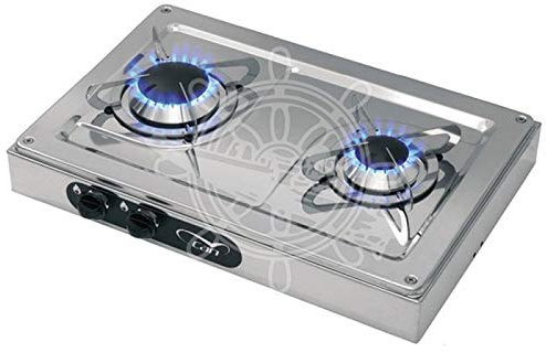 CAN Plaque de Cuisson gaz - INOX - 2 Feux