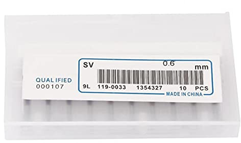 YWBL-WH 0.6mm Schaftfräser Wolframcarbid PCB Fräser Blau beschichteter CNC Fräser Set mit Einer Box - 10 Stück, Fräser