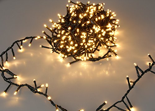 Spetebo LED Büschel Cluster Lichterkette EXTRA warm weiß - 36 m / 1800 LED - Weihnachtsbaum Garten Deko Beleuchtung IP44 mit Stromkabel - Weihnachtsbeleuchtung für Innen + Außen