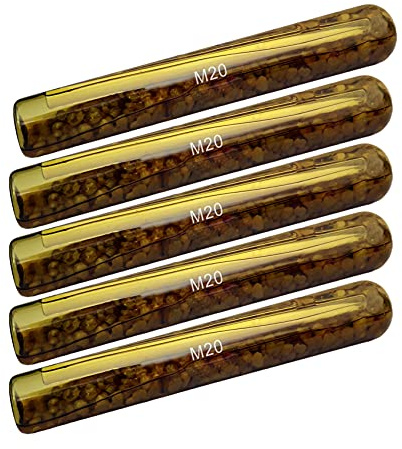 Lot de 5 cartouches d'ancrage composites M20 pour forets Ø 25 mm Mortier en résine Cartouche en verre Cartouche de mortier Chemical