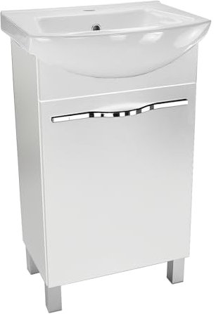 paplinskimoebel - Waschbecken mit Unterschrank 50 cm Breite, Altea Waschbeckenunterschrank mit Waschbecke Weiß - Bad Waschtischunterschrank, Badezimmer Unterschrank, Badezimmerschränke