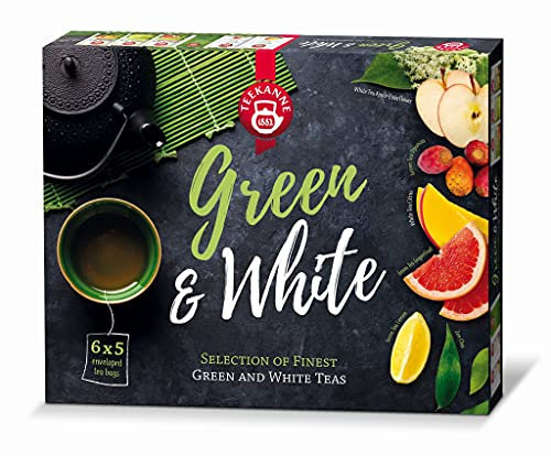 Teekanne Finest Green & White Natural Tea Collection Selection Box 6 Geschmacksrichtungen