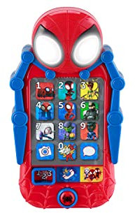 eKids SA-160 Spidey and His Amazing Friends Phone, Built-in Preschool Learning Games, Educational Toddler Activities and Pretend Play, for Fans of Spiderman Toys and Gifts