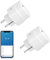 Jinvoo Smarte Steckdose, Smart WLAN Stecker, Alexa Steckdose, Energieüberwachung, kompatibel mit Alexa und Google, Smart Life, kein Hub erforderlich, 16 A, 2 Stück