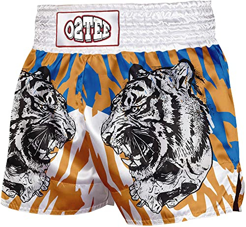 O2TEE Premium World MMA Gear Sport Shorts Traditional Styles Fight Wear,Tiger XXL