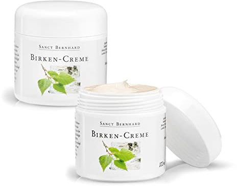 Sanct Bernhard Birken Creme | Leicht, sanft pflegend, entzündungshemmend, juckreizlindernd & heilungsfördernd | 2x100ml