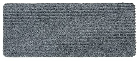 Astra Schmale rutschfeste Fußmatte innen - Silber 25 x 60 cm (Rechteckig) | Langlebige Schmutzfangmatte strapazierfähig Türmatte wasserabweisend Fußabtreter antistatisch Schuhparkplatz schmutzabweisend