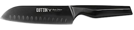 Quttin | Cuchillo Santoku Black Edition 17 cm Acero Inoxidable – Cuchillo Diseño Ergonómico y Profesional