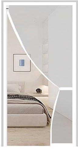 Magnet Fliegengitter Insektenschutz 90x245cm Magnetvorhang für Türen Schließt Automatisch Kinderleichte Klebemontage Des Lichtdurchlässigen Fliegen-Vorhang,Weiß