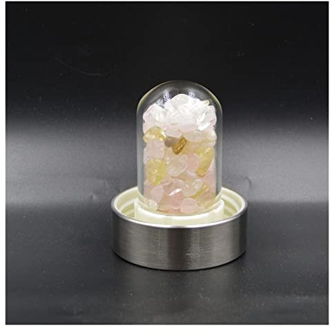 BIANMTSW Quartz Naturel Irrégularité Mixte Cristal Gravier Bouteille Verre Eau Pierre Brute Tasse Cadeau Donner Décoration Collections de la Maison (Color : A Auburn, Size : 501-600ml)