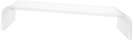 CIYODO Transparentes Acryl Tastaturschutz Abdeckhaube Anti Katzen Brücke Computer Tastaturabdeckung Mit Monitorständer 40x20x8cm Staubschutz Für Büro Und Homeoffice