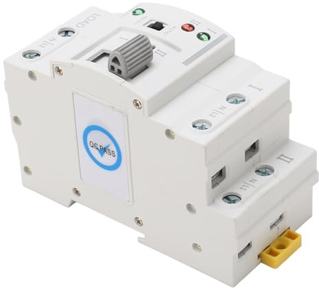 Interruptor de Transferencia Automática de Doble Potencia, Miniinterruptor ATS de Doble Potencia Bifásico con Control WiFi, Interruptor de de Velocidad IEC60947-6 63A 220V