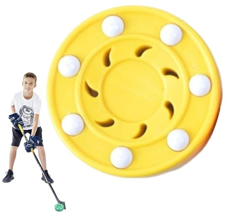 Disco da Hockey Attrezzo Allenamento Indoor Palla Piatta Morbida Antitempo
