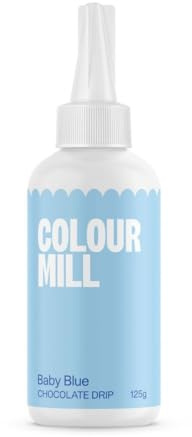 Colour Mill Choco Drip Schokoladen-Glasur, Baby Blue, 125g | Gebrauchsfertig, Perfekt für Drip Cakes, Schokoladenformen, Cake Pops, Macarons oder als Glasur über Eis und Keksen