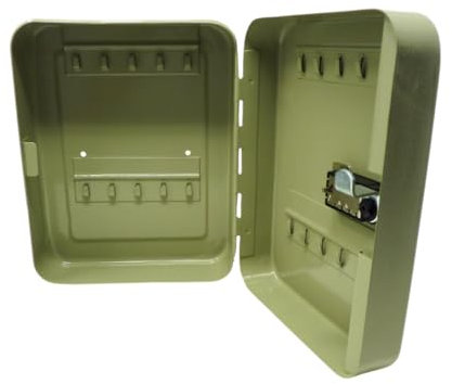 stahl-design-tebart Caja para llaves con cerradura de código, 20 ganchos, lugar seguro para guardar llaves